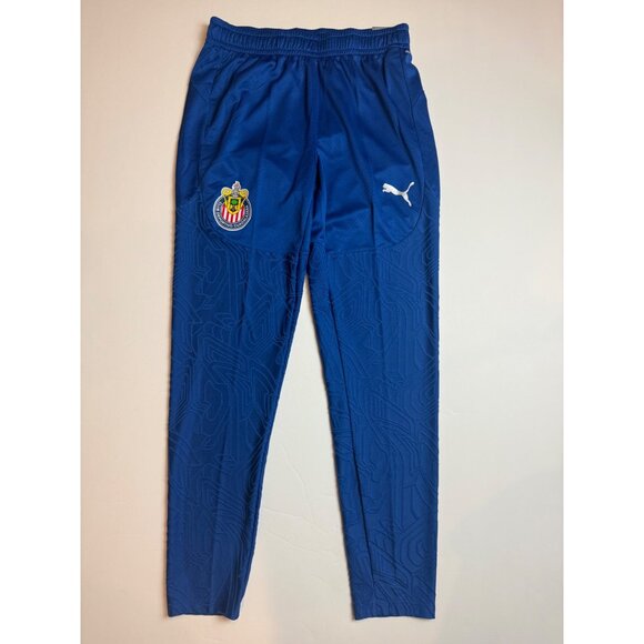 Size Medium - Puma Chivas Guadalajara Soccer Pants Training Joggers Blue - Picture 1 of 8